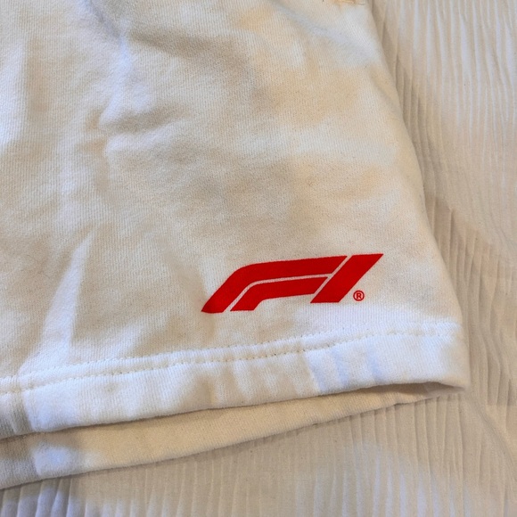 Pacsun x Formula1 athleisure shorts white red black Small EUC - Picture 2 of 5